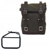 Green/brown canvas bag + right bracket Unit Garage BMW R12 NineT - 10/14 liters picture 1