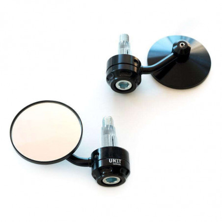 Rear view mirrors with universal handlebar ends Unit Garage BMW R NineT - black picture 1