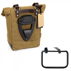 Beige canvas bag + left bracket Unit Garage BMW R12 GS - 10/14 liters picture 2