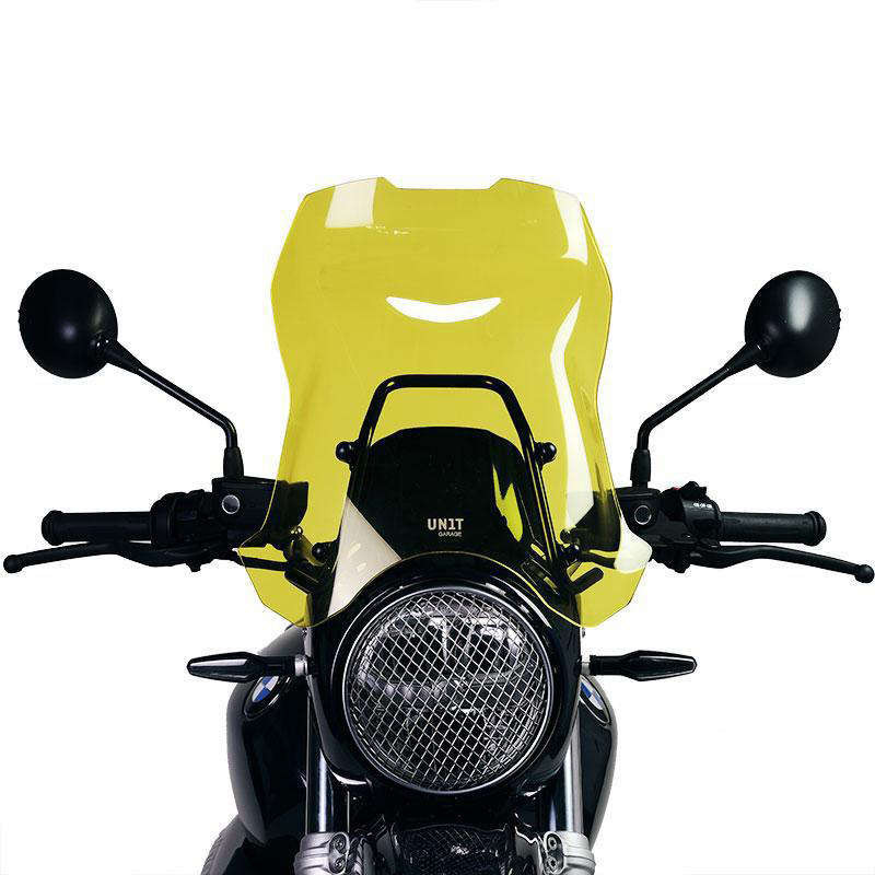 Pare-brise XL et support GPS Unit Garage BMW R NineT Urban GS - jaune image 1