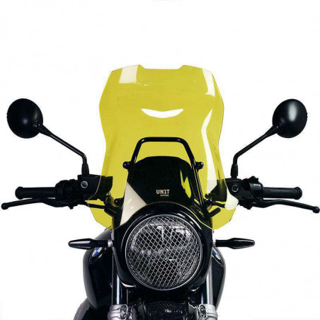 Pare-brise XL et support GPS Unit Garage BMW R NineT Urban GS - jaune image 1