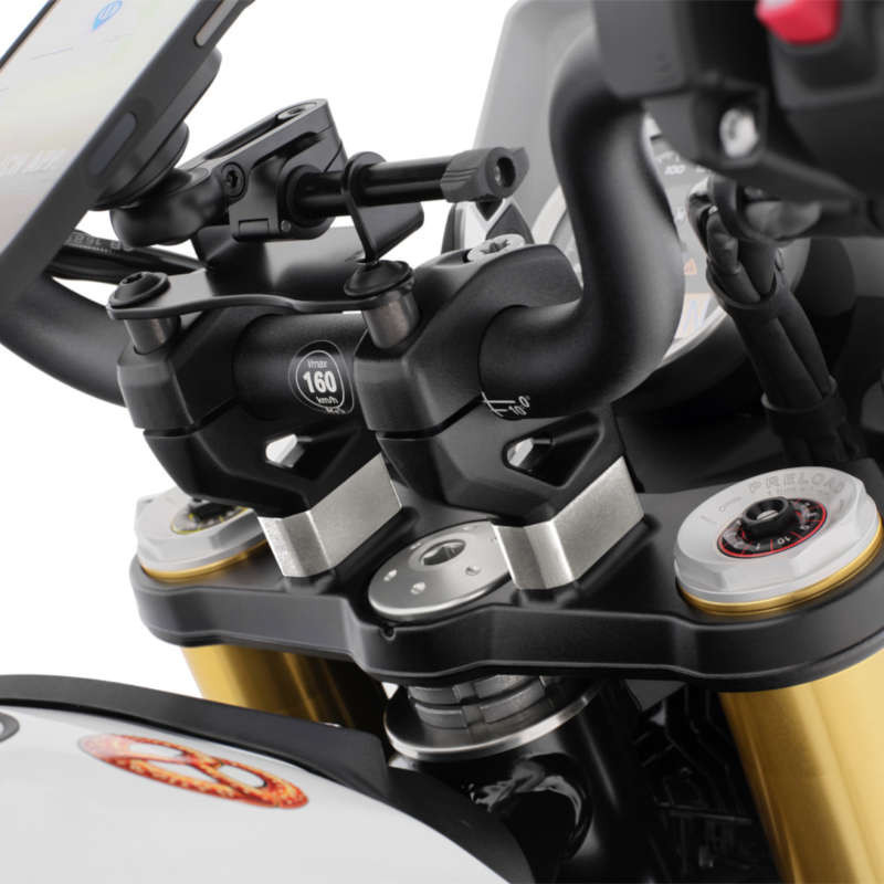 Pontets de réhausse de guidon Wunderlich BMW R12 GS - 20mm - argent image 1