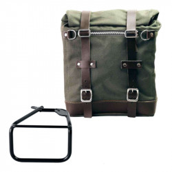 Unit Garage Set green Scram panniers + right-hand bracket BMW R12 NineT - 22/30 liters picture 1