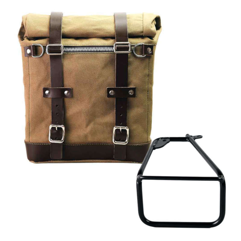 Set sacoche Scram beige + support gauche Unit Garage BMW R12 NineT - 22/30 litres image 1