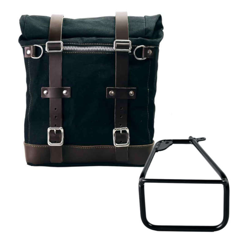 Unit Garage Set black Scram panniers + left-hand bracket BMW R12 NineT - 22/30 liters picture 1