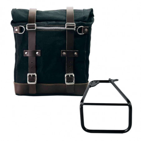 Set sacoche Scram noire + support gauche Unit Garage BMW R12 NineT - 22/30 litres image 1