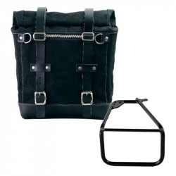 Unit Garage Set black/black Scram panniers + left-hand bracket BMW R12 NineT - 22/30 liters picture 1