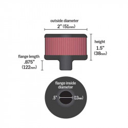 Filtres de mise à l'air moteur K&N (reniflard)・R12 Store