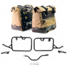 Set beige/brown Cult canvas panniers + frames Unit Garage BMW R12 GS - 40/50 liters picture 1