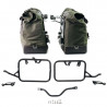 Set green/brown Cult canvas panniers + frames Unit Garage BMW R12 GS - 40/50 liters picture 2