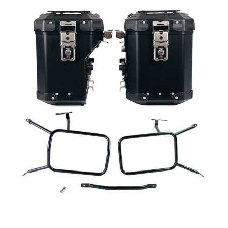 Paire de valises Atlas + cadres Unit Garage BMW R12 GS - 32/39 litres - noir image 1